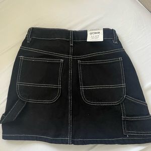 Black cargo mink skirt NWT